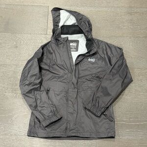 Boys Kids REI Waterproof Hooded Rain Jacket Raincoat